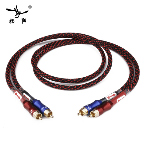 YYAUDIO HIFI Stereo Pair RCA Cable High-performance Premium Hi-Fi Audio 2rca to 2rca Interconnect Cable ► Photo 1/1