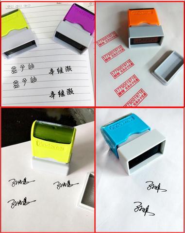 Customized Photosensitive signature stamp DIY your cartoon name stamp DIY Scrapbooking diary Card Wedding Decoration13*33mm ► Photo 1/6