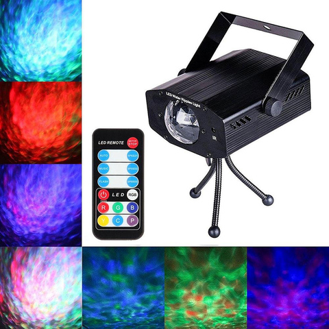 9W RGB LED Water Wave Ripple Effect Stage Light Laser Projector lamp Christmas Disco DJ Show Event Party Birthday Light ► Photo 1/6