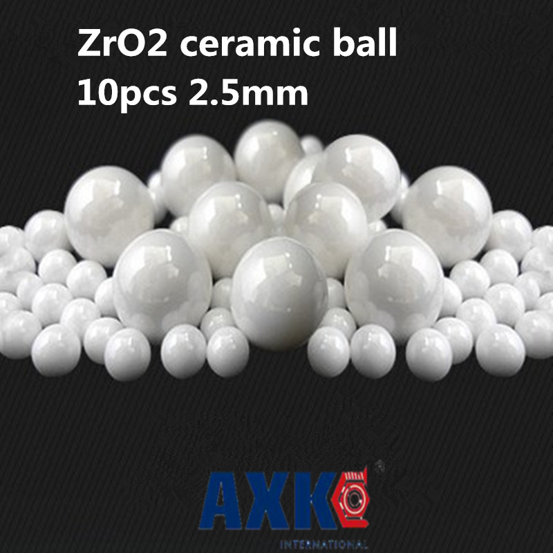 10pcs 2.5mm ZrO2 Zirconia Oxide Ball GRADE 10 G10 Ceramic Bearing Balls 