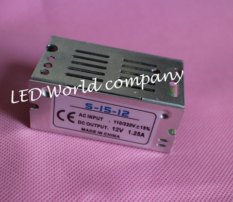 Mini Size DC12V LED Switching Power Supply 12V 1.25A 15W Lighting Transformer Power Adapter AC110V-220V ► Photo 1/2