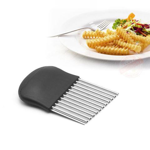 Wavy Crinkle Cutting Tool, Salad Chopping Knife and Vegetable French Fry Slicer, Steel Knives for kitchen tools ► Photo 1/6