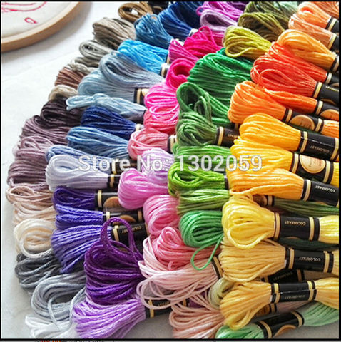Choose Any Thread Code From 447 Colors Freely 50 Pieces Of Thread Cross Stitch Thread  Yarn Floss---Similar With DMC ► Photo 1/5