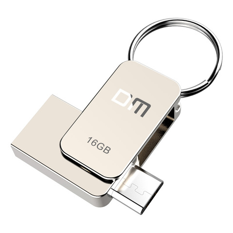 DM PD020 USB Flash Drive, 16GB Metal OTG Pendrive High Speed USB Memory Stick 32GB pen Drive Real Capacity 64GB USB Flash U disk ► Photo 1/1