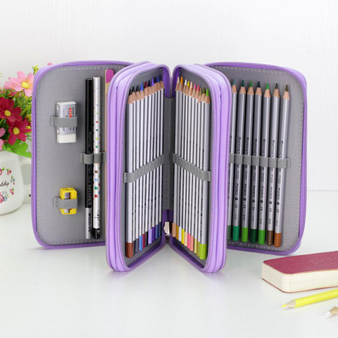 36/48/72 Holes Oxford School Pencil Case Creative Large Capacity Drawing Pen Bag Box Kids Multifunction Stationery Pouch Supply ► Photo 1/6