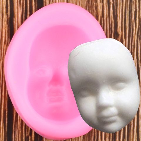 DIY Baby Face Silicone Mold Fondant Chocolate Molds Cake Decorating Tools Mask Gumpaste Mould Polymer Clay Resin Moulds ► Photo 1/6