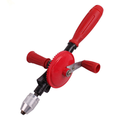 Hand Drill 1/4-inch Capacity Manual Mini Cast Iron Hand Drill with Plastic Handle for Wood, Bamboo, Plastic, PVC, Acrylic ► Photo 1/3