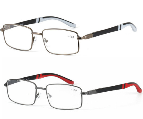 Eyesilove new arrival men's reading glasses women full-rim alloy reading eyeglasses resin lenses +100 +150 +200 +250 +300 +350 ► Photo 1/1
