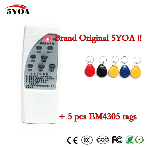 5YOA 4 Frequency RFID Copier Reader Writer Programmer + 5 Pcs EM4305 T5577 Rewritable ID Keyfobs Tags Card ► Photo 1/4