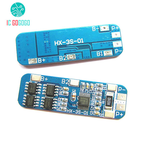 12V 10A 3S Lithium Battery Protection Board Circuit Board 3 Cells 18650 Li-ion Battery Pack 11.1V 12.6V Charger Protect Module ► Photo 1/2