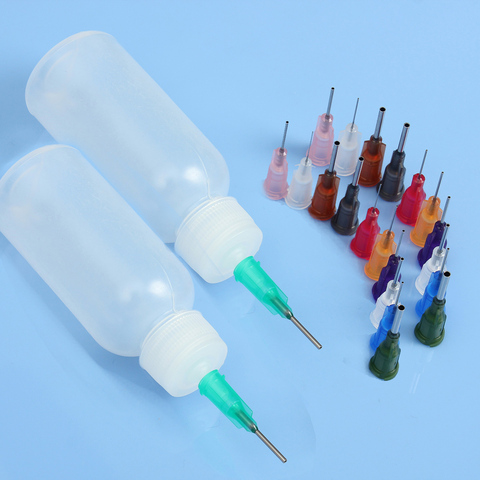 FORGELO 30ml Transparent Polyethylene Needle Dispenser Dispensing Bottle for Rosin Solder Flux Paste + 11 Needles Tools ► Photo 1/6