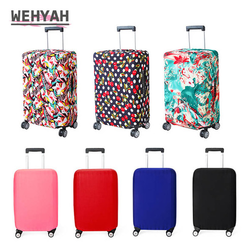 Wehyah Stretch Luggage Cover Suitcase Covers Travel Accessories Printed Striped Dust Cover 18''-20'' Protective Case Solid ZY133 ► Photo 1/6