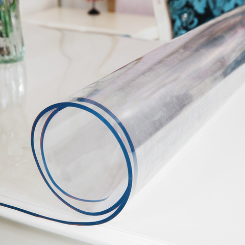 beibehang PVC soft glass waterproof thermal conductivity plastic tablecloths coffee mats transparent matte PVC sheet mat ► Photo 1/3