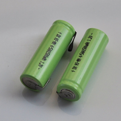 2-10PCS 1.2V rechargeable 4/5AA battery 1500mah 4/5 AA nimh ni-mh 14430 cell with soldering tabs for electric toothbrush shaver ► Photo 1/2
