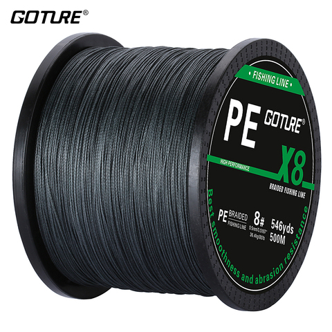 Goture 500M/546Yds PE Braided Fishing Line Rope Wire Multifilament 8 Strand Weaves Super Strong Japan Line Carp Fishing ► Photo 1/6