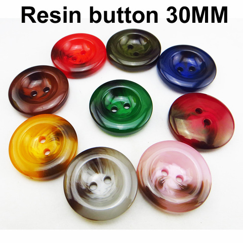 10PCS 30MM CARMENT COAT BUTTON Decoration Dyed RESIN Buttons Garment  Boots Sewing Clothes Accessories R-327 ► Photo 1/6