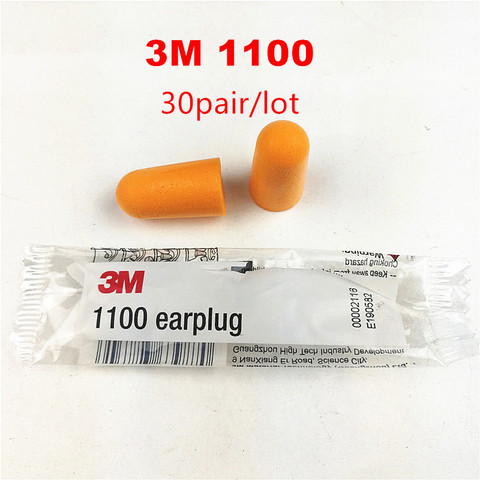 30pairs/lot 3M 1100 Disposable EarPlug Foam Noise Reducer Free Shipping ► Photo 1/5