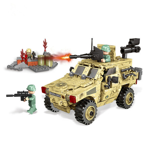 New 451Pcs Military Series VBL Wheeled Armored Vehicle Building Blocks Brick Toy