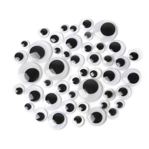 Fashion Self-adhesive 100Pcs/lot Mixed 8 /10 /12 /15/ 20mm Dolls Eye For DIY Toy Accessories Home Halloween 2022 Decoration ► Photo 1/6