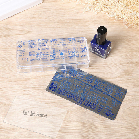 1set 12*5cm Gigantic transparent Stamper Rectangular Silicone Nail Art Stamper and 1Scrapers ► Photo 1/6