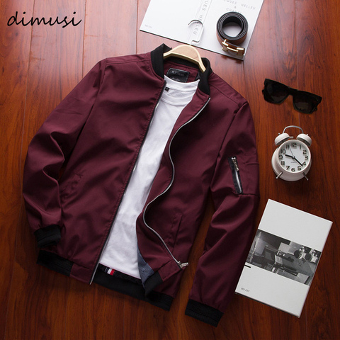 DIMUSI Spring New Men's Bomber Zipper Jacket Male Casual Streetwear Hip Hop Slim Fit Pilot Coat Men Clothing Plus Size 4XL,TA214 ► Photo 1/6