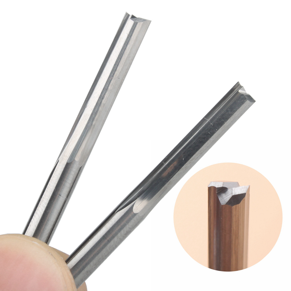 10 Frese 2mm  2 taglienti Flute Carbide End Mill Router 1/4 inch CNC Engraving