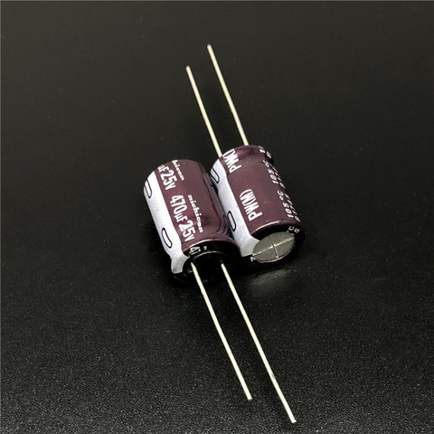 10pcs/100pcs 470uF 25V NICHICON PW Series 10x16mm Low Impedance Long Life 25V470uF Aluminum Electrolytic capacitor ► Photo 1/2