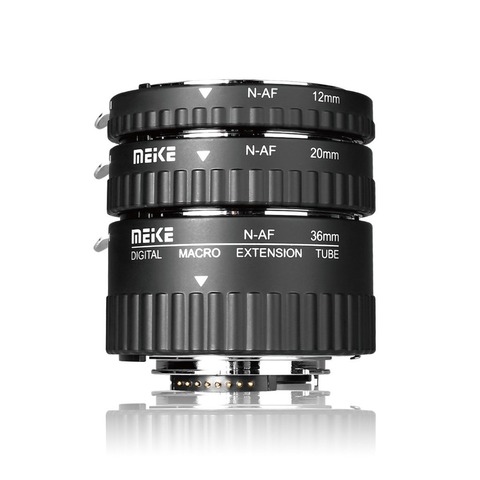 Meike MK-N-AF-A Auto Focus Macro Extension Tube Ring for Nikon D90 D3000 D3100 D3200 D5000 D5100 D5200 D7000 D7100 Camera DSLR ► Photo 1/5