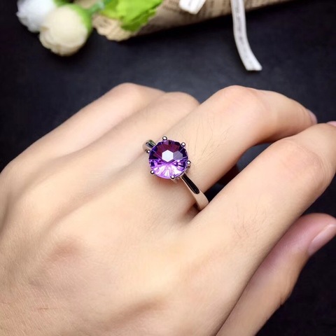 Simple and exquisite 925 Silver Amethyst Ring, special price to attract attention ► Photo 1/6