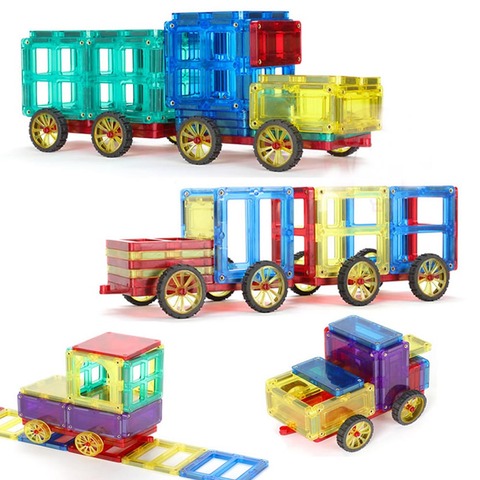 1Pcs Big Size Transparent Magnetic Designer Construction Building Bricks Magnet Blocks Educational Toys For Children Kids Gift ► Photo 1/6