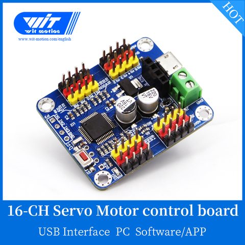 WitMotion 16 Channel Bluetooth PWM Servo Driver Controller Board Module PCB Steering Gear For SG90 MG995 Arduinos ► Photo 1/6