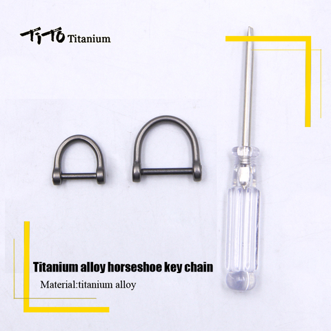 TiTo New Style Mini Simple Titanium Alloy Key Chain Clasp Clips keyhook Key Ring Outdoor Tool ► Photo 1/6