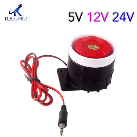 Red&Black Mini Wired 72mm Cable 120dB Loudly Siren Horn for Home Security Sound Alarm System DC12V 24V 5V Protection for Home ► Photo 1/5