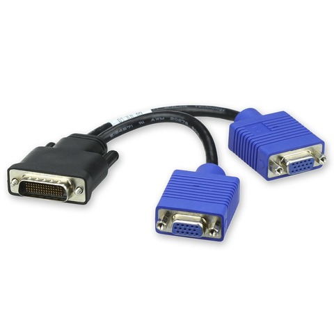 59 pin male DVI to 2 VGA female  DMS-59  to Dual VGA video cable 20CM ► Photo 1/6