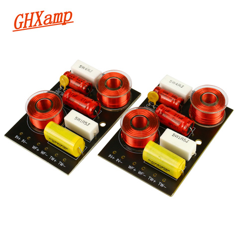 GHXAMP 2 Way Tweeter Bass Speaker Crossover 30W 3.0KHz Two way divider Treble Woofer Frequency divider Standard 12db/oct 2PCS ► Photo 1/6