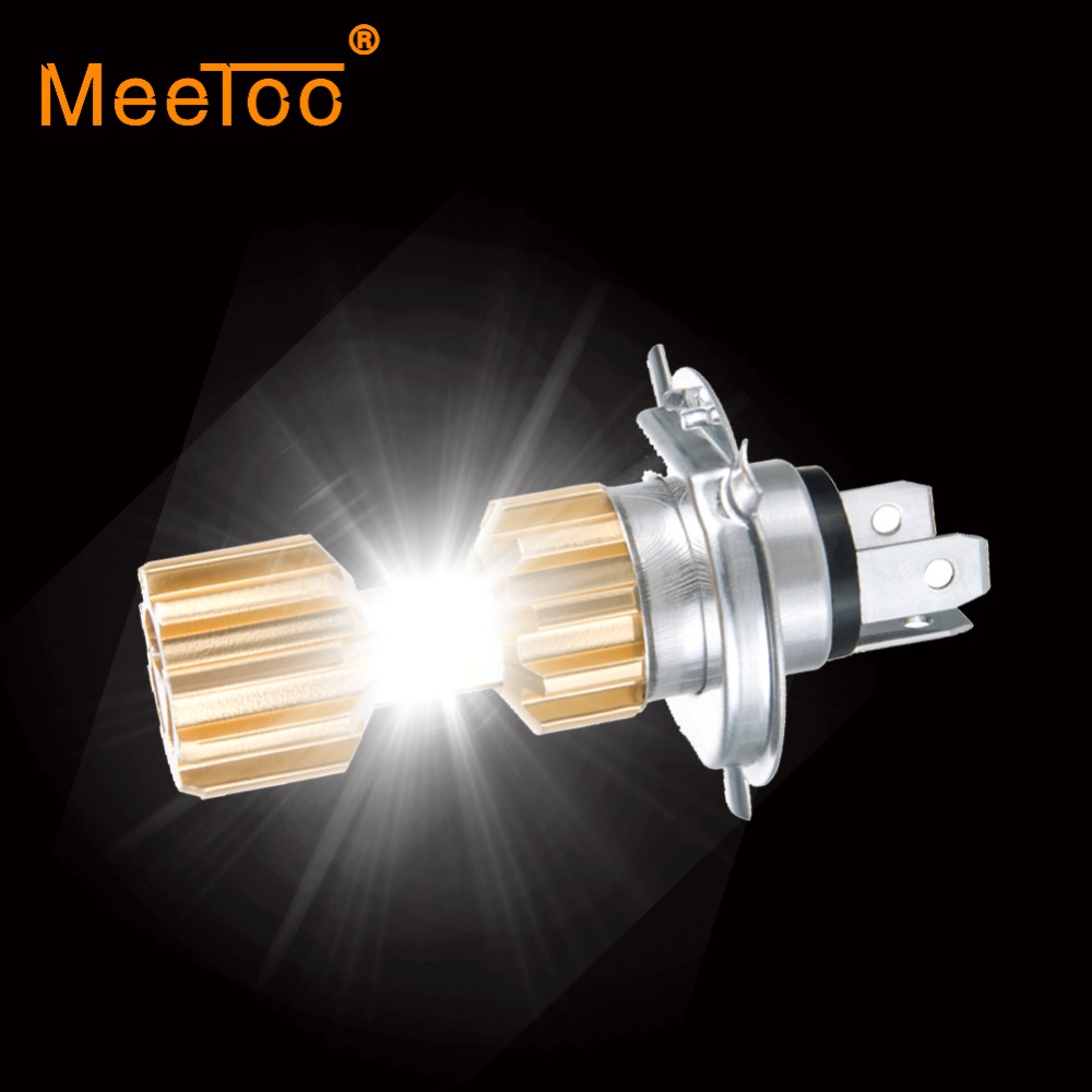 H4 20W LED Light Bulbs High Low Beam Moto Headlight 6000K 1000LM Lamp