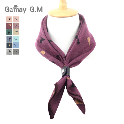 Scarf Men Women Fashion Print Mens Scarves Autumn Winter Cotton Scarf Casual 60*60CM Pocket Square for Party Gifts Adult Wrap ► Photo 1/6