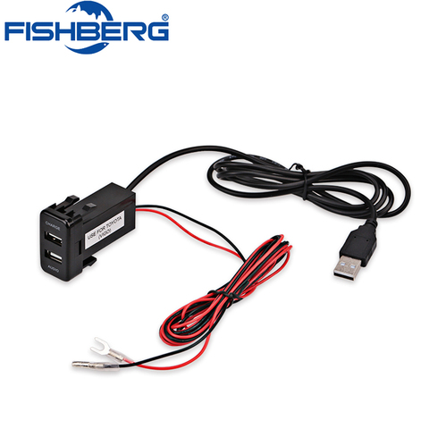 Car USB Interface Socket Charger Adapter and USB Audio Input Socket for TOYOTA Hilux VIGO With USB Audio 5V 2.1A USB Socket ► Photo 1/6