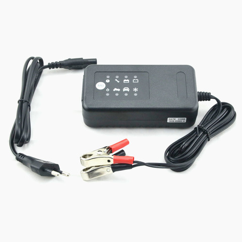 12V car & motorcycle battery charger for 12V SLA, GEL, AGM, VRLA battery, with desulfate repair function ► Photo 1/2