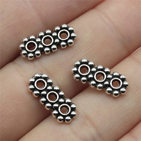 WYSIWYG 10pcs 15x6mm Spacer Beads For Jewelry Making Bracelet DIY Three Holes Spacer Beads Charm Spacer Beads ► Photo 1/3
