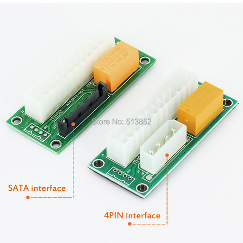 Desktop ATX 24PIN Dual PSU Power Synchronizer Start Extender Cable Card adapter for Bitcoin Mining add2psu ► Photo 1/6