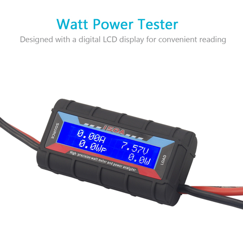 HTRC 150A High Precision RC Watt Meter and Power Analyzer 150A Watt Meter Power Analyzer with Digital LCD Screen for voltage (V) ► Photo 1/5