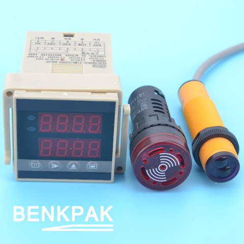 AC or DC counter with alarm buzzer  adjustable photoelectric switch sensor 10-30cm ► Photo 1/2