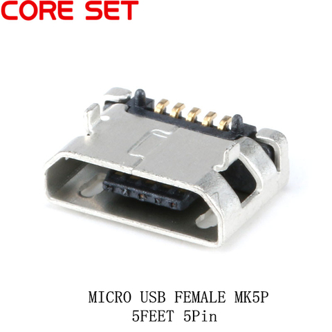 100PCS Micro USB 5 Pin Socket MK5P SMD DIP MINI USB Female Connector ► Photo 1/3
