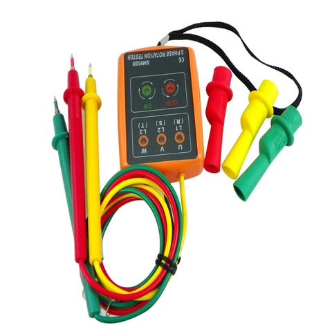 3 Phase Rotation Tester Digital Phase Indicator Detector LED + Buzzer SM852B Phase Sequence Meter 60V~600V AC Three Phase ► Photo 1/6