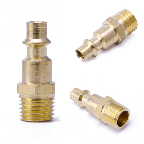 Brass Quick Coupler Set Solid Air Hose Connector Fittings 1/4