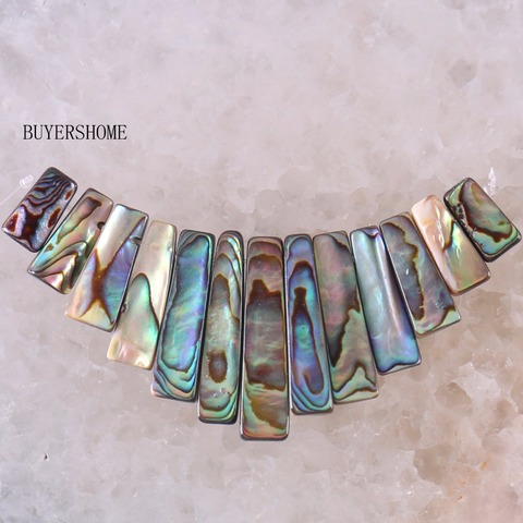Free Shipping New without tags Fashion Jewelry Blue New Zealand Abalone Shell Pendant Beads Set 13Pcs RK060 ► Photo 1/2