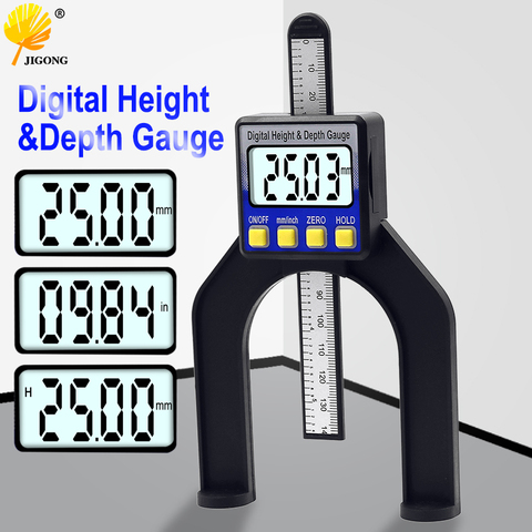 Digital Depth Caliper height gauge Digital Tread Depth Gauge LCD Magnetic Self Standing Aperture 0-80mm ► Photo 1/6