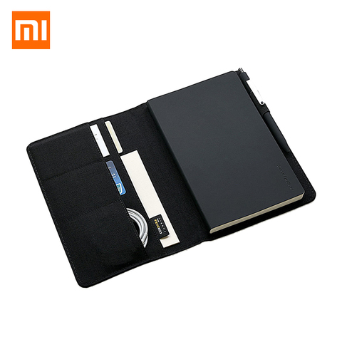 Xiaomi Mijia Smart Kaco Noble Paper Black NoteBook PU Leather Card Slot Wallet Planner Book For Traveler Diary Office Supplies ► Photo 1/6