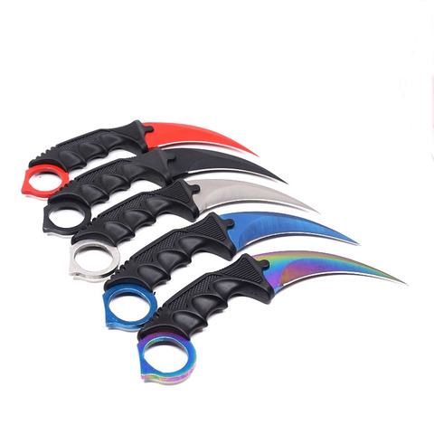 Cs go Karambit Knife Hunting Camping Pocket Knife Survival Tactical Outdoor EDC Tools Fixed Blade csgo Claw Knives ► Photo 1/6